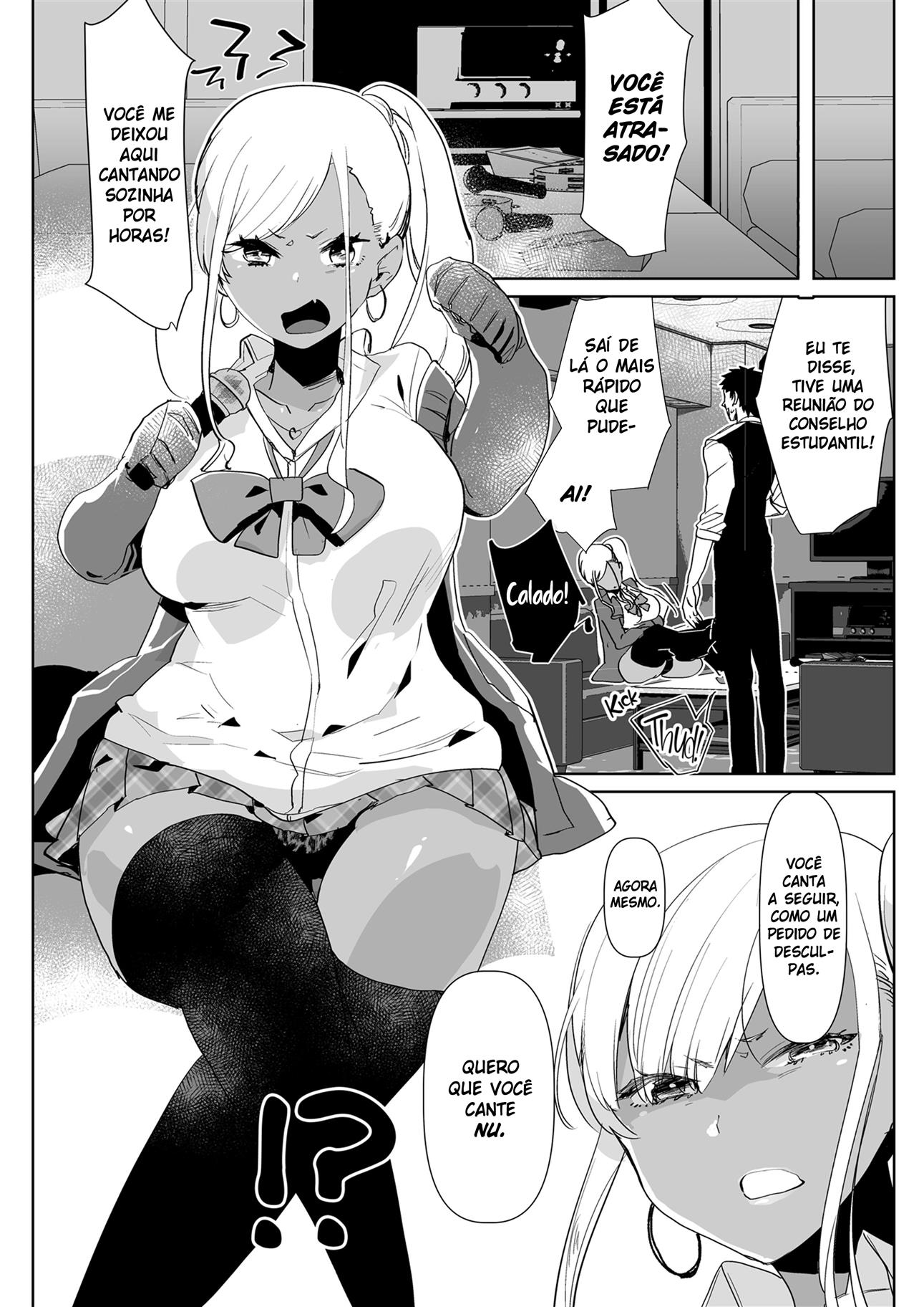 O Que Acontece Quando Sua Namorada Futa Gyaru Está de Mau Humor e te Convida para o Karaokê