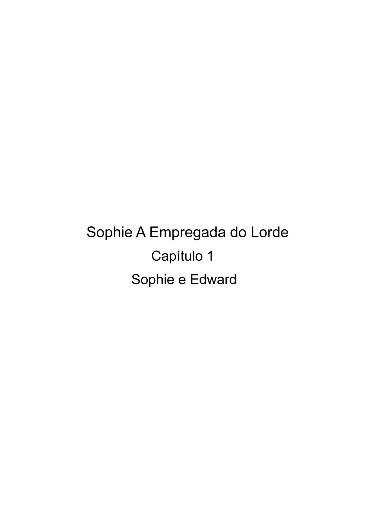 Sophie A Empregada do Lorde